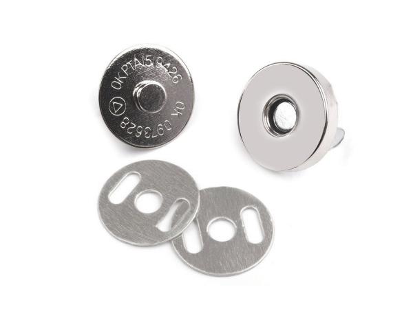 Taschenverschluss Magnetisch Ø18mm Nickel 5er Pack